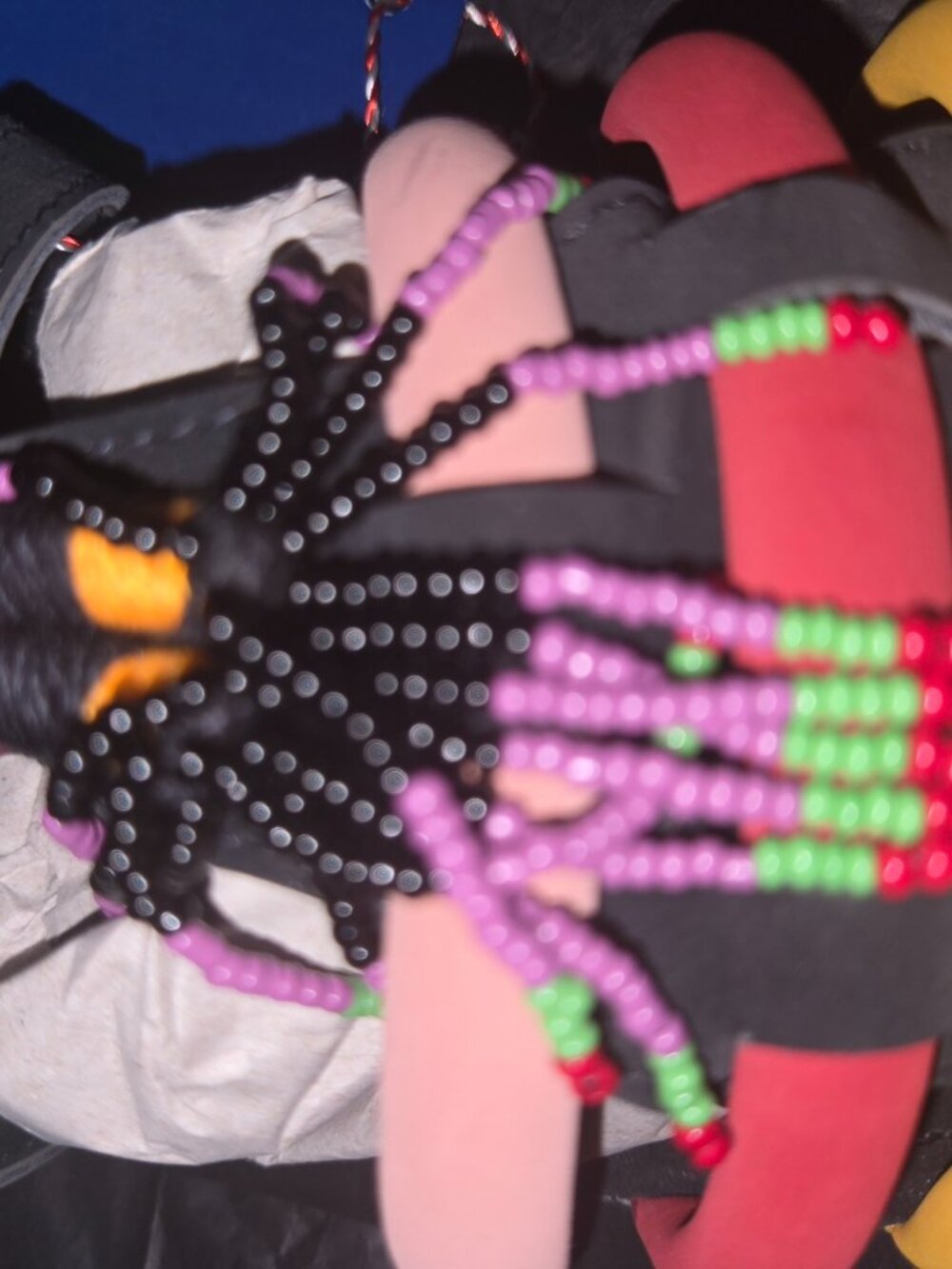 Farm Rio NWT Rainbow Platform Sandals Vegan Made in Brazil Beaded Tassel Size 8 - Picture 3 of 11